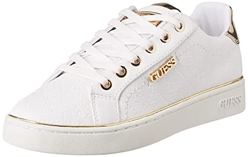 GUESS Damen Beckie Sneaker, White, 41 EU in weiß von GUESS
