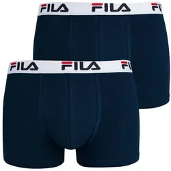 Fila Boxer Man Boxer (2-St., 2 x dunkelblaue Boxer) mit Markenschriftzügen auf dem Komfortbund blau S