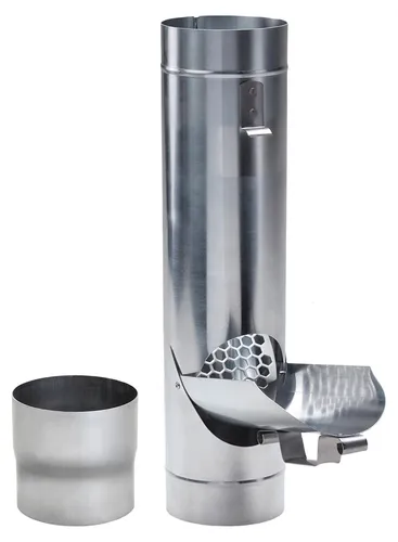 Fallrohrklappe Zink DN 80 mit Sieb und Adapter