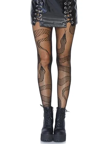 LEG AVENUE Damen Snake Strumpfhose, Black, One Size von Leg Avenue
