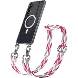 EAZY CASE Handykette mit MagSafe Hülle für Samsung Galaxy A16 – Rosa Umhängeband - Stylische Handykette für Samsung Galaxy A16 mit verstellbarem Trageriemen. Immer griffbereit und sicher geschützt, egal ob als Schultertasche oder einfach als Hülle.