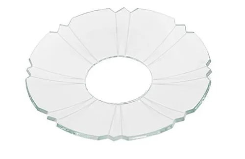 Glas-Kerzenmanschette Handgeschliffen (Tropfenfänger) für Kerzen bis Ø 25 mm