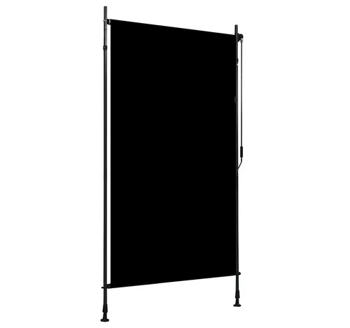 Rollo Außenrollo Handkurbel 120x270 cm Anthrazit - Effektiver Sicht- und Sonnenschutz für Balkon und Terrasse. Dieses Außenrollo mit Handkurbel ist einfach zu bedienen und passt sich dank höhenverstellbarer Pfosten individuell an Ihre Bedürfnisse an.