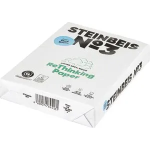 Steinbeis No.3 Pure White, A4, Kopierpapier, 80g/qm, weiß, 500 Blatt