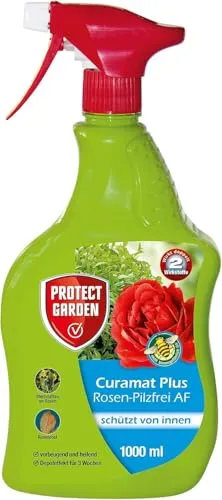 PROTECT GARDEN Curamat Plus - Rosen-Pilzfrei Spray, 1 Liter, schnell wirkend gegen Pilzkrankheiten, bienengefährlich und anwendungsfertig
