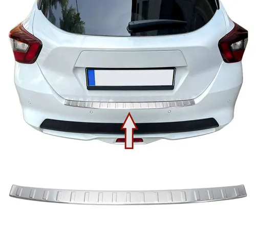 RECAMBO Ladekantenschutz für Nissan Micra K14, BJ ab 2017 - Abdeckblenden für perfekten Schutz der Ladefläche, aus hochwertigem V2A Edelstahl mit 100% Passgenauigkeit und einfacher Montage dank vormontiertem Spezialklebeband.