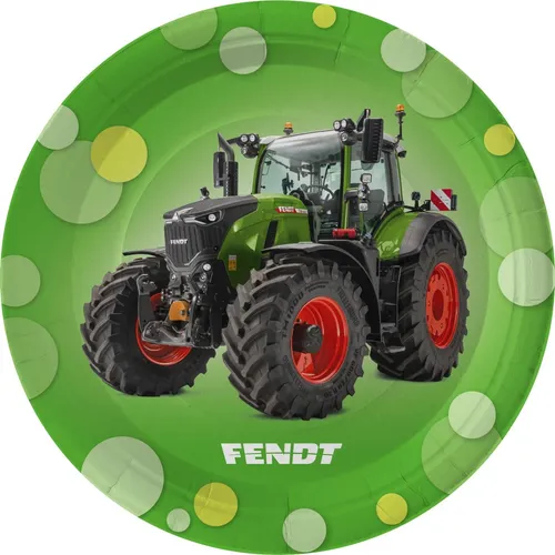 Partyteller FENDT TRAKTOR Pappteller Kinderparty Kindergeburtstag Party Deko 10