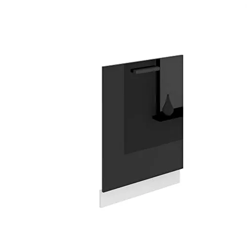 BELINI Frontblende für Geschirrspüler 60 cm - Hochglanz Schwarz - Geschirrspülertür mit professioneller Durinium Mega Gloss Technologie für optimalen Schutz und Langlebigkeit. Ideal für moderne Küchen mit Stil.