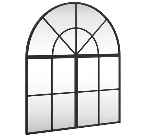vidaXL Gewölbter Wandspiegel Schwarz 60x70 cm aus Eisen von vidaXL
