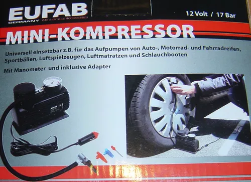 Eufab Mini Kompressor Pumpe 17 BAR