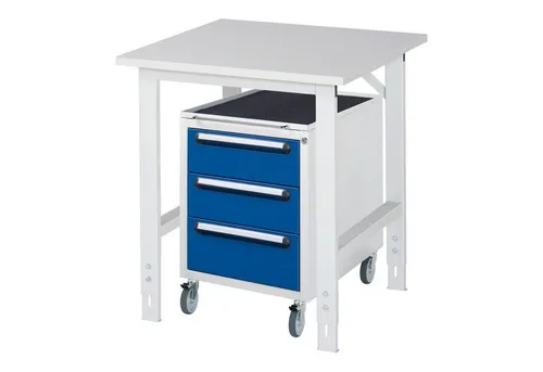 Rau Arbeitstisch Tom höhenverstellbar KM09 - Höhenverstellbarer Arbeitstisch mit stabiler M-Platte, ideal für flexible Arbeitsbedingungen und optimale Ergonomie bei der Nutzung.