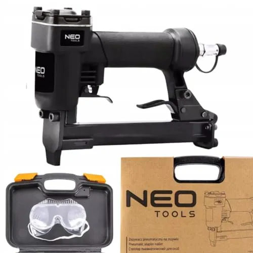 NEO TOOLS Drucklufthefter 6-16mm/10-40mm/15-50mm, Heftklammern vom Typ 80/90/300 (6-16mm typ 80)