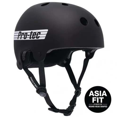 Pro-Tec Helm Old School Low Pro Asia 03743550 - Stylischer Jethelm in Matte Black für Herren, Größe XS/S. Ideal für den urbanen Einsatz, bietet er sowohl Komfort als auch Sicherheit auf jedem Weg.