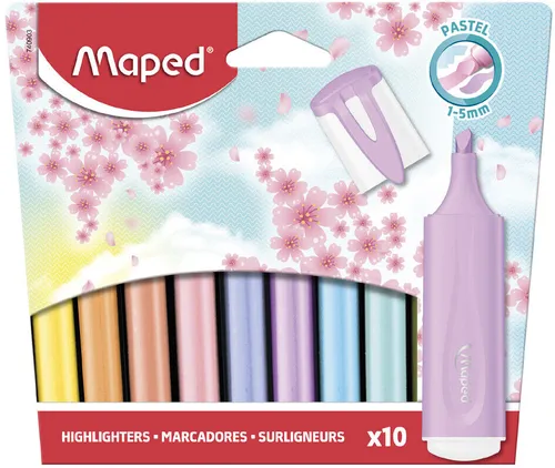 Maped Textmarker FLUO'PEPS PASTEL 10er Blister