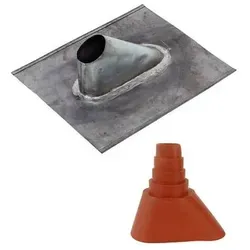 SkyRevolt Dachpfanne aus Blei mit Gummimanschette in rot von Skyrevolt