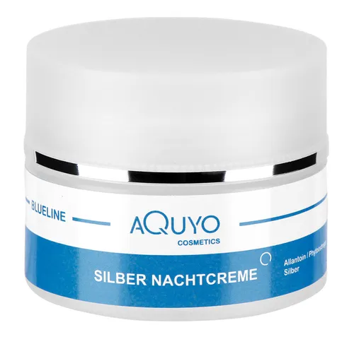 Silber Nachtcreme Gesichtspflege Gesichtscreme trockene Haut Falten Anti-Aging