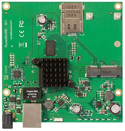 MikroTik RBM11G - RouterBOARD M11G with - Dual Core 880MHz CPU, 256MB - RAM, 1x Gbit LAN, 1x miniPCI-e, RouterOS L4 - Warranty: 1Y