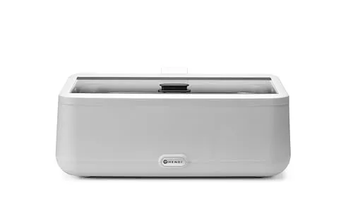 HENDI Chafing Dish UNIQ mit GN1/1 Behälter - Speisenwärmer mit integriertem Glasdeckel und digitalem Bedienfeld, ideal zum Warmhalten von Speisen bei 35°C bis 85°C, entworfen von Red Dot Award Gewinner Robert Bronwasser.
