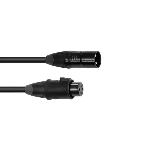 EUROLITE DMX Kabel EC-1 IP65 3pol 10m schwarz - HiFi-Kabel, wetterfest IP65, ideal für den Einsatz im Freien oder bei Veranstaltungen.
