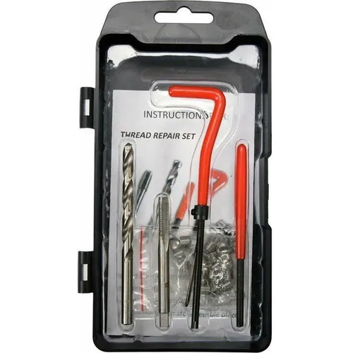 Yato Edelstahl Gewindereparatursatz Edelstahl-Spiralbohrschlüssel Gewindeeinsatz Gewindebohrwerkzeug Gewi (YT-17632)