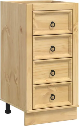 vidaXL Schrank SKI Honigbraun 40 x 46 x 81 cm aus massivem Kiefernholz - Moderner Küchenschrank mit elegantem Design aus robustem Kiefernholz. Bietet reichlich Stauraum für Geschirr und Deko, ideal für ein aufgeräumtes Zuhause.