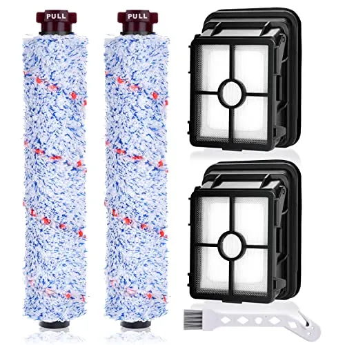 Rebirthcare 1868F Ersatzteile für Bissell für Crosswave 1785 17132 2225N 2582N 25821 2519 1926 Serie Nass Trockensauger, 2 1868F Milti-surface Bürste & 2 Filter für Bissell 3-In-1 Zubehör