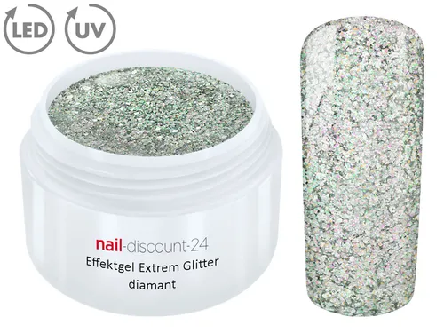 UV LED GEL EXTREM GLITTER Effekt DIAMANT Glitzer Color Farbgel NailArt Modellage