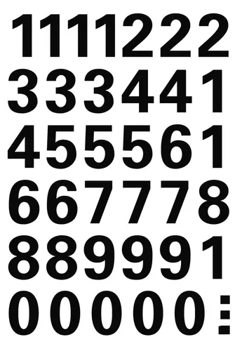 HERMA Zahlen Sticker 0-9 Folie schwarz Höhe: 15 mm 39 Sticker auf 1 Blatt