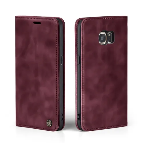 Handy Hülle für Samsung Galaxy S7 5G Klapp Magnet Smartphone Cover Case Rot