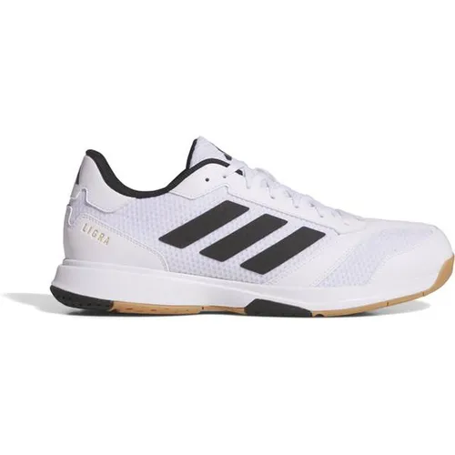 adidas Herren Ligra 8 Indoor Schuhe - Herren-Hallenschuhe mit atmungsaktivem Obermaterial aus Synthetik-Leder und Mesh, dämpfender Zwischensohle und abriebfestem Adituff Zehenbereich für optimalen Komfort und Halt.