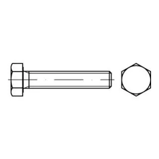 ISO 4017 Sechskantschraube VG M24x30 Edelstahl A4 blank