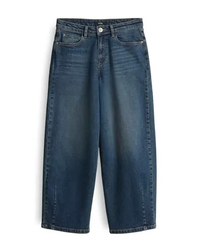 OPUS Damen Barrel Jeans | LOLAH MODERN Mid Rise Retro Blue - Jeans in Mid Rise mit Barrel Fit für hohen Tragekomfort und lässigen Look. Aus hochwertigem BCI Cotton Mix für ein angenehmes Tragegefühl. Perfekt für stilbewusste Frauen.