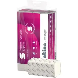 Satino by WEPA Prestige Handtuchpapier - 2-lagig, 25x150 Blatt, EU Ecolabel - Papiertücher in Z-Falz, saugstark und reißfest. Ideal für PT2 Handtuchspender, nachhaltig mit EU Ecolabel zertifiziert.