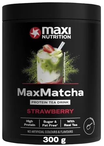 MaxiNutrition MaxMatcha Proteinpulver, Erdbeere, 300 g, 21 g Protein