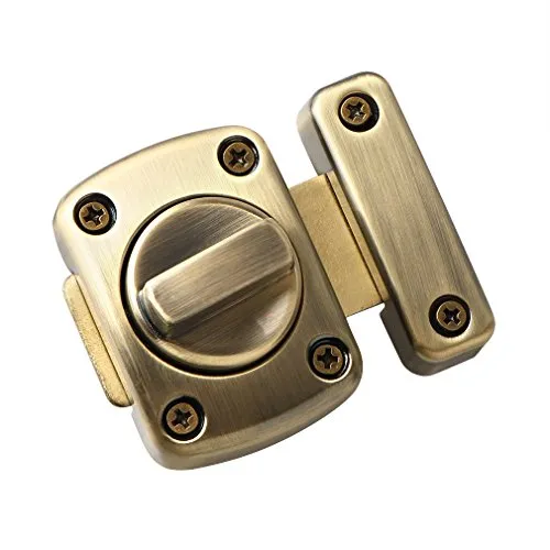 SAYAYO Türschloss Innentür Edelstahl Türriegel Beidseitig Drehriegel mit Fester Schraube Bolzenriegel Bronze für Tor, Fenster, Schlafzimmer, EMS220U-Q