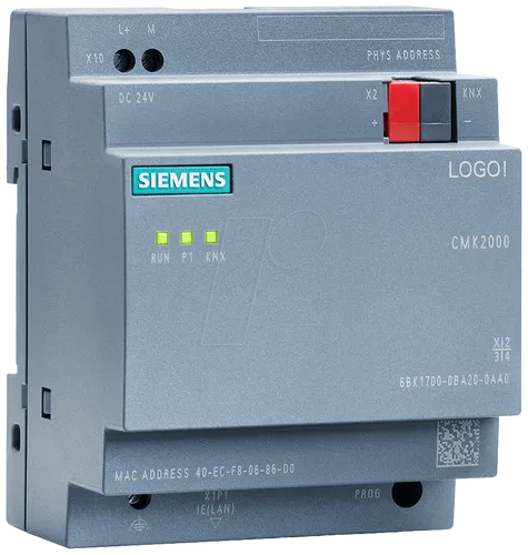 Siemens 6BK1700-0BA20-0AA0 LOGO! CMK2000 Kommunikationsmodul - Automatisierungstechnik - Integrieren Sie die LOGO! 8 in das KNX System mit dem leistungsstarken CMK2000 Kommunikationsmodul für einfache Konfiguration und Diagnose über Web-Interface.