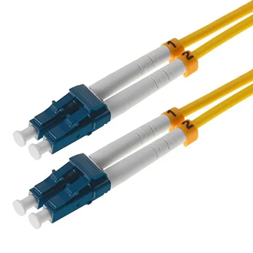 Helos LWL Patchkabel 9/125 m OS2 LC 3,0 m, LC Duplex Stecker, gelb, 115731