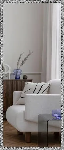 nielsen HOME Wandspiegel, 70 x 170 cm, Kunststoff, Silber Glanz, Ganzkörperspiegel für alle Wohnbereiche, Hoch- & Querformat, anpassbare Aufhänger, Florentina