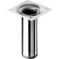 Hettich Tischbein Ø 30 mm x 100 mm Edelstahl-Optik