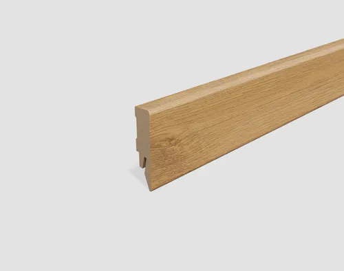 EGGER Sockelleiste Eiche braun L633, L: 240 cm, H: 5.8 cm, 1-St., 2,40m, neues kubisches Profil, passend zu Fußboden Nord Eiche natur