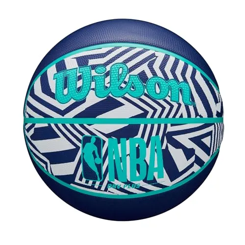 Wilson Basketball NBA DRV PLUS DAZZLE CAMO MINT - Sportlicher Basketball in Größe 7 aus strapazierfähigem Gummi, ideal für kreative Spielzüge und perfekte Ballkontrolle auf dem Platz.