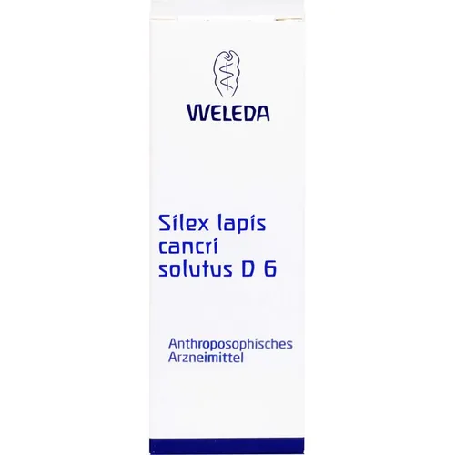 Silex Lapis Cancri Solutus D 6 50 ML - Homöopathisches Arzneimittel zur individuellen Anwendung, enthält 18 Vol.-% Alkohol und ist ideal für die anthroposophische Therapie. Bitte die Packungsbeilage beachten!