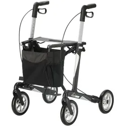 RUSSKA Rollator Vital Carbon Plus - Carbonschwarz mit 62 cm Sitzhöhe - Behinderten-Bedarf, leichtes Carbon-Material für optimale Mobilität und Komfort.