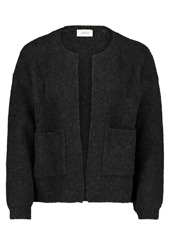 Cartoon Damen Strick-Cardigan mit Taschen Anthracite Melange, Größe 42 - Strickjacke für Damen im Oversized-Style mit praktischen Taschen, ideal für einen lässigen Look und optimalen Tragekomfort.