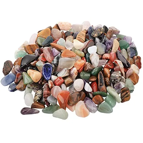 NKlaus 300g Afrika Mix Trommelsteine 10-25mm Edelsteine Schmucksteine Heilstein bunt Edelsteinperlen Naturform 12952