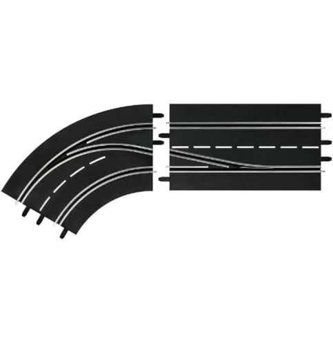 Carrera 30362 Digital 132 / Digital 124 Spurwechselkurve Links - Carrera 124, Maßstab 1:24, ermöglicht spannende Spurwechsel für aufregende Rennen auf deiner Bahn.