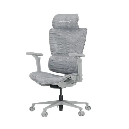 Anda Seat X-Air Pro Mesh Gaming Stuhl für Erwachsene - Ergonomischer Netz-Bürostuhl mit 5D-Armlehnen, 3D-Kopfstütze, Lendenwirbelstütze, Liegestuhl, hohe Rückenlehne - Bequeme robuste