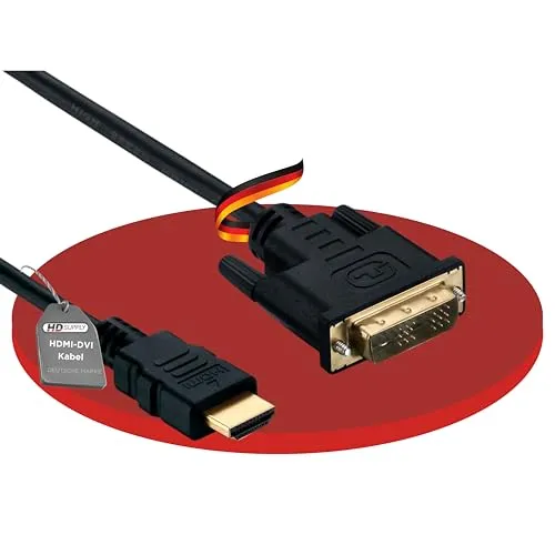 HDSupply High Speed HDMI/DVI Kabel mit Ethernet (HEAC), 1,50m, vergoldete Anschlüsse, HDMI 1.3 (1080p 60Hz), Ferrit Filter, 10,2 GB/s, schwarz