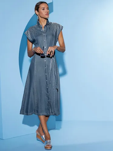 creation L Etuikleid Lyocell-Jeans-Kleid Kurzarm von creation L