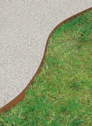 bellissa Rasenkante CORTEN - 118 x 20 cm, Cortenstahl mit patentierter Verbindungstechnik für einfache Montage und attraktive Beetbegrenzung